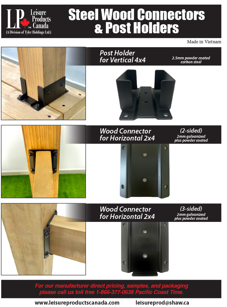 Steel Wood Connectors and Post Holders